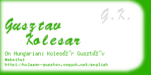 gusztav kolesar business card